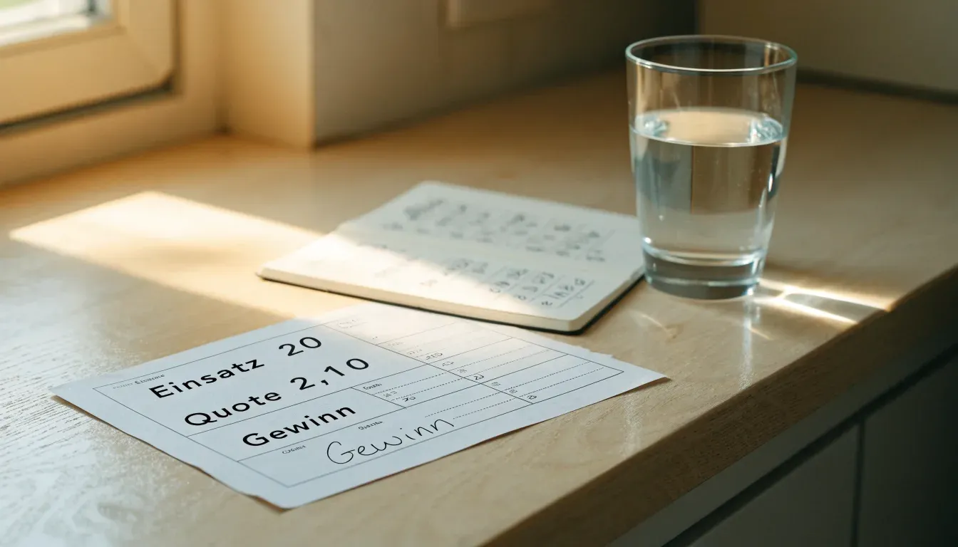 Ein altes Radio steht auf einer Küchenablage neben einem Glas Wasser, Morgenlicht fällt durchs Fenster.